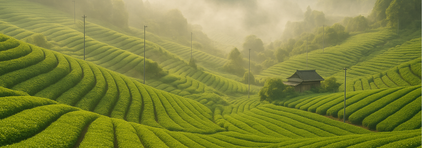 matcha tea fields